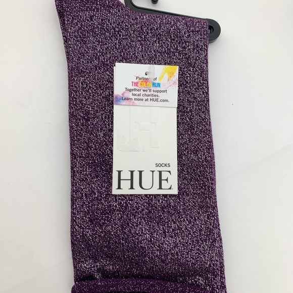 4/$25 4 PR Hue Sparkle Socks Red & Purple NEW - Picture 6 of 7